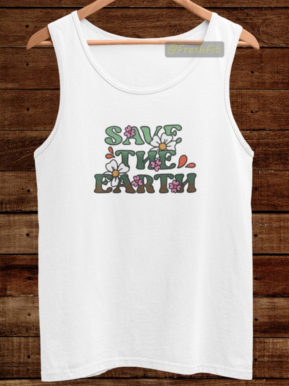 🆕Save The Earth White Tank Top